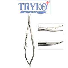 Castroviejo Scissor, Flat Handle, Curved 7"