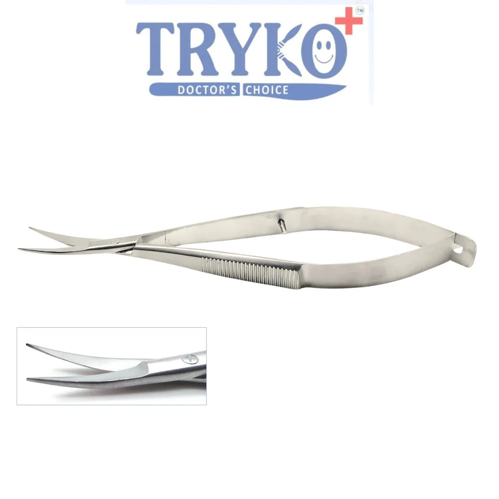 Castroviejo Scissor, Flat Handle, Curved 6 Inch , 7 Inch & 8 Inch