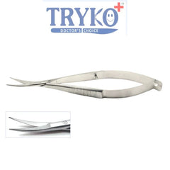 Castroviejo Scissor, Flat Handle, Curved 7"