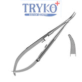 Castroviejo Needle Holder, Flat Handle, Curved 7"