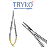 Castroviejo Needle Holder, Flat Handle, TC, Straight 8"