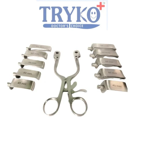 Cloward Blade Retractor Set, 6" 10 Pcs.