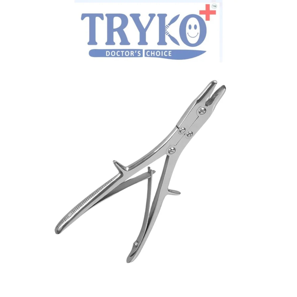 Bone Rongeur Double Action Straight, 4mm Tip, 6 Inch To 10 Inch Brand TRYKO+