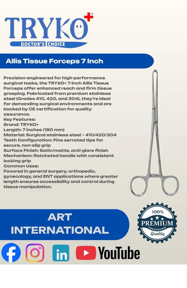 Allis Tissue Forcep 7 Inch
