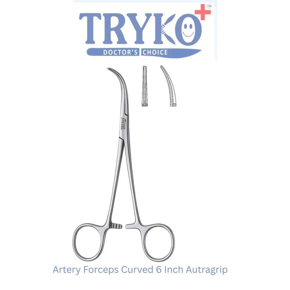 Artery Forceps Curved 6 Inch Autragrip