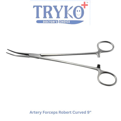 Artery Forceps Robert Straight & Curved 9 Inch Brand TRYKO+