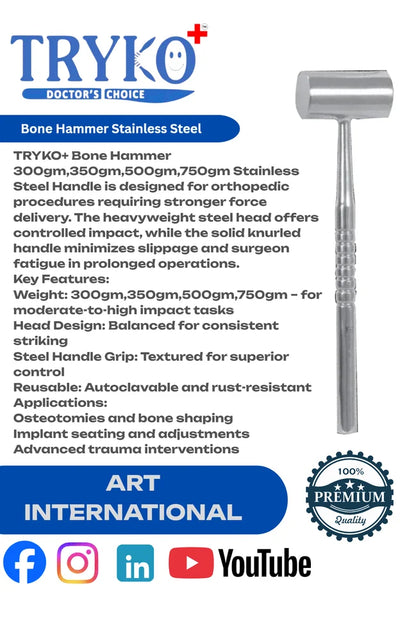 Bone Hammer S.S Handle 300gm,350gm,500gm,750gm