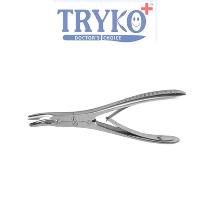 Bone Rongeur Double Action Curved, 4mm Tip, 6 Inch To 10 Inch
