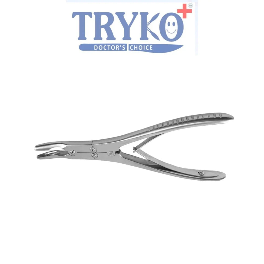 Bone Rongeur Double Action Curved, 2mm Tip, 6 Inch To 10 Inch