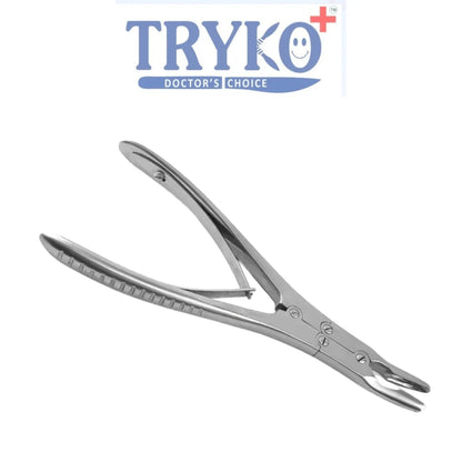 Bone Rongeur Double Action Curved, 3mm Tip, 6 Inch To 10 Inch