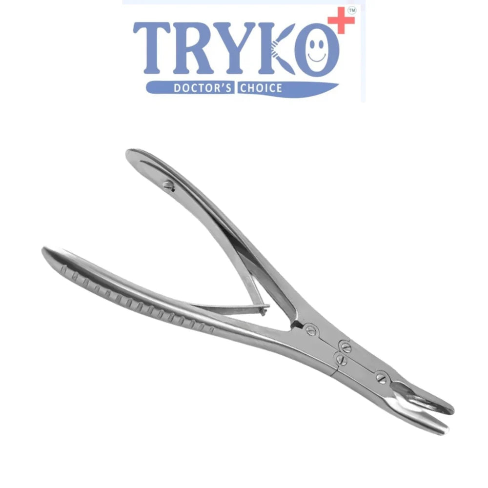 Bone Rongeur Double Action Curved, 2mm Tip, 6 Inch To 10 Inch