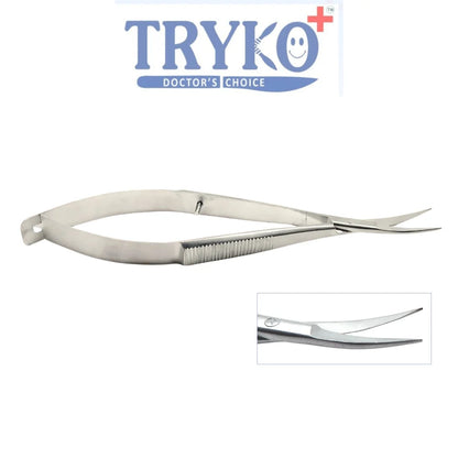 Castroviejo Scissor, Flat Handle, Curved 6 Inch , 7 Inch & 8 Inch