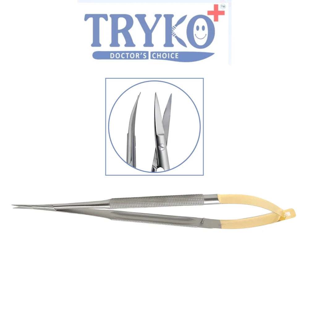 Castroviejo Scissor, Round Handle, TC, Curved 5", 6", 7", 8" & 9 Inch