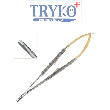 Castroviejo Needle Holder, Round Handle, TC, Straight 5", 6", 7", 8" & 9"