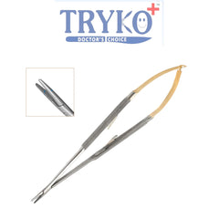 Castroviejo Needle Holder, Round Handle, TC, Straight 6"