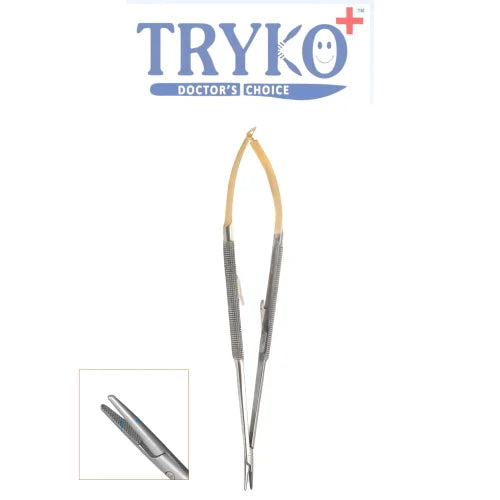 Castroviejo Needle Holder, Round Handle, TC, Straight 5", 6", 7", 8" & 9"