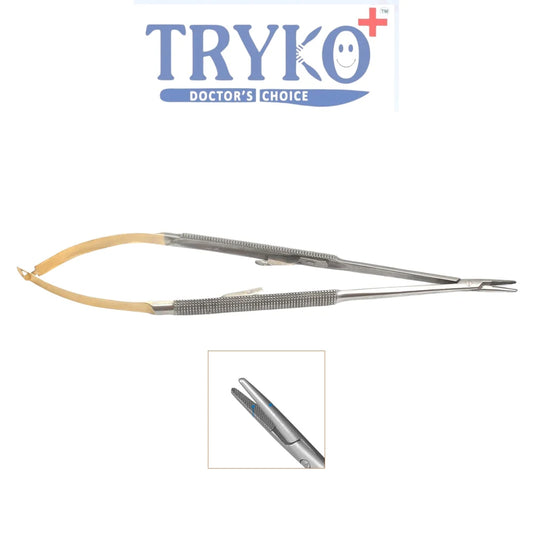 Castroviejo Needle Holder, Round Handle, TC, Straight 5", 6", 7", 8" & 9"