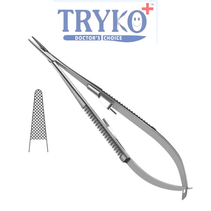 Castroviejo Needle Holder, Flat Handle, Straight 6",7",8"