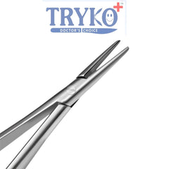 Castroviejo Needle Holder, Flat Handle, Curved 8"