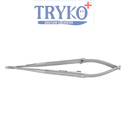 Castroviejo Needle Holder, Round Handle, Curved 6 Inch , 7 Inch & 8 Inch
