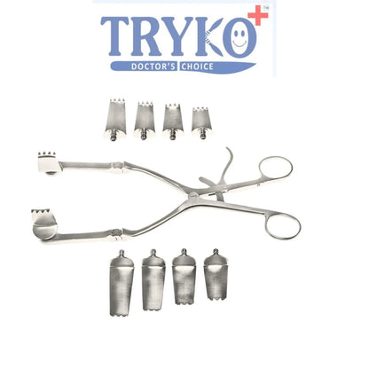 Cloward Blade Retractor Set, 6" 10 Pcs.