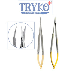 Castroviejo Scissor, Round Handle, TC, Straight 8"