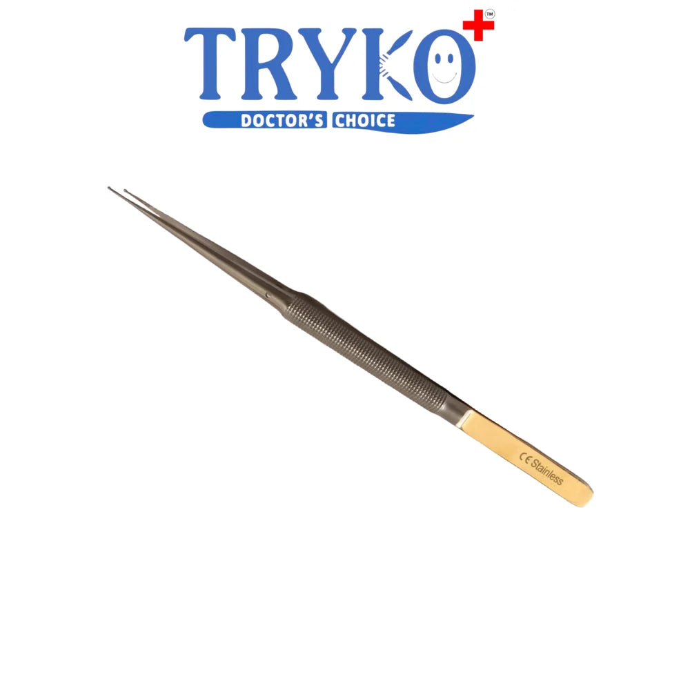 Micro Ring Forceps Diamond Dust Flat 6 Inch