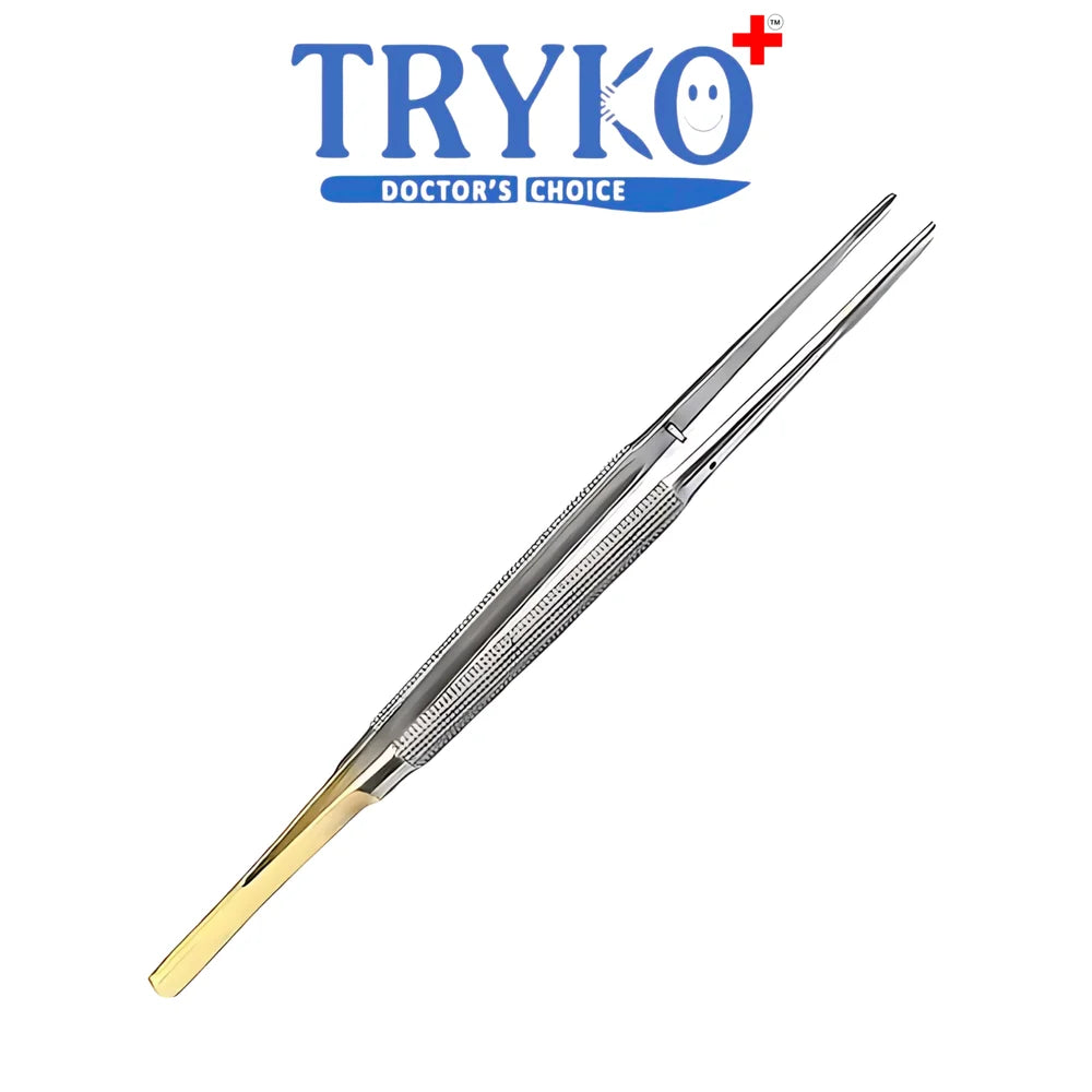 Micro Suture Tying Forceps Diamond Dust 7 Inch Straight