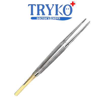 Micro Suture Tying Forceps Diamond Dust 7 Inch Straight