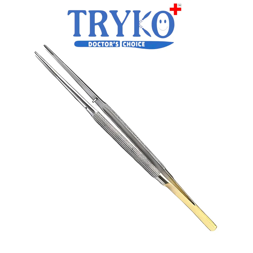 Micro Suture Tying Forceps Diamond Dust 7 Inch Straight