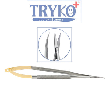 Castroviejo Scissor, Round Handle, TC, Curved 5", 6", 7", 8" & 9 Inch
