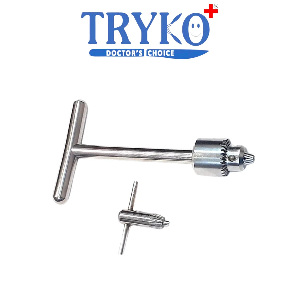 T Handle Trephine with Chuck 8 Inch Brand TRYKO+