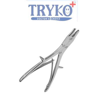 Bone Rongeur Double Action Straight, 5mm Tip, 6 Inch To 10 Inch  Brand TRYKO+