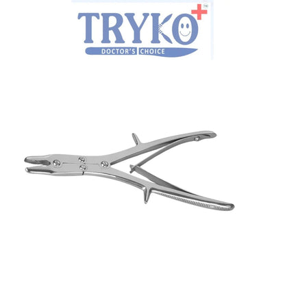 Bone Rongeur Double Action Straight, 4mm Tip, 6 Inch To 10 Inch Brand TRYKO+